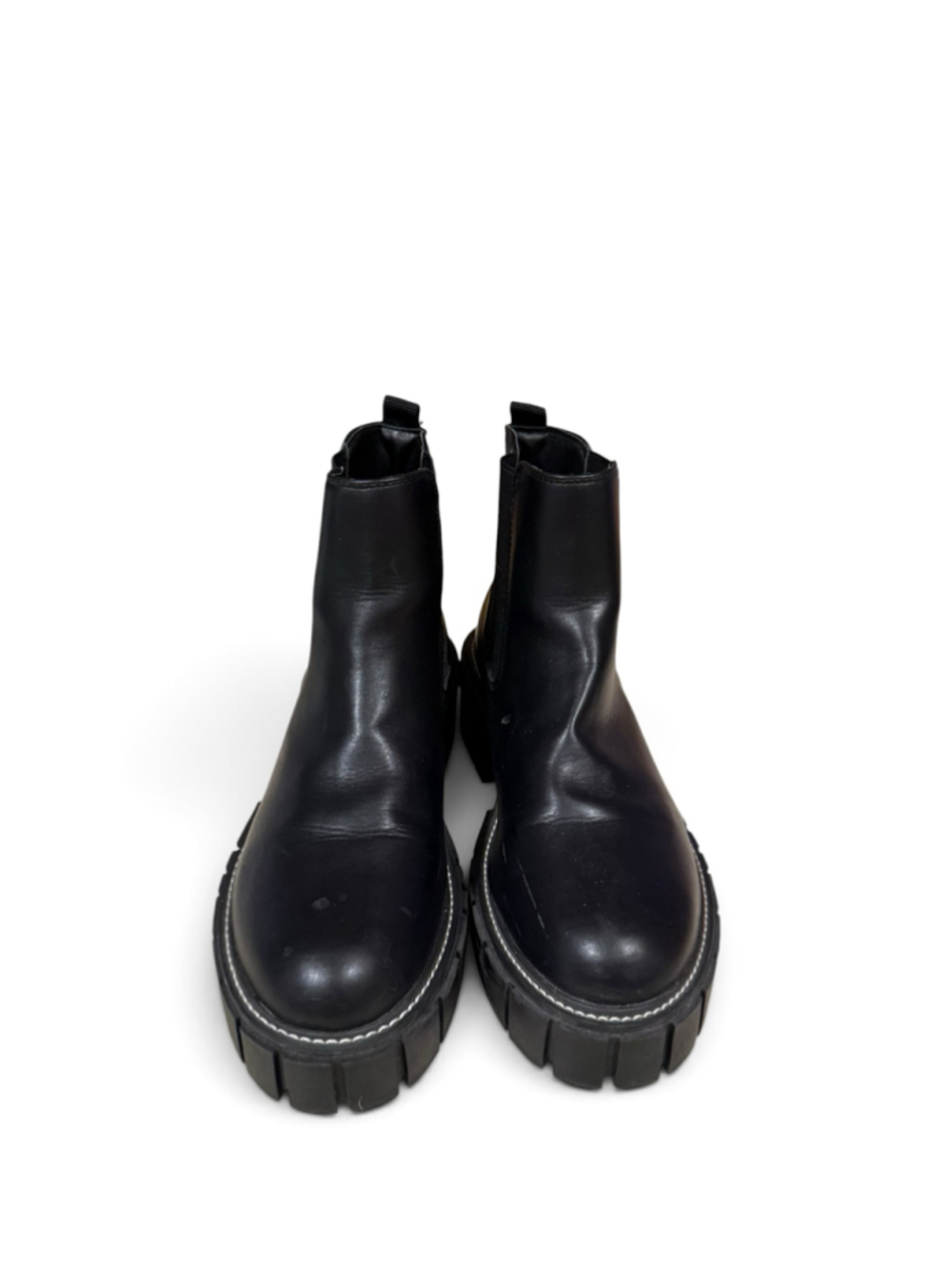 Madden Girl Karley Black Chelsea Boots Women’s 8.5 Chunky Lug Platform Ankle - Picture 5 of 9